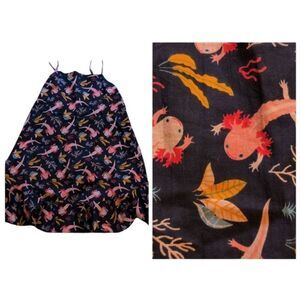 NWT Attic Salt Axolotl Mini Dress Dark Blue Pink Size S